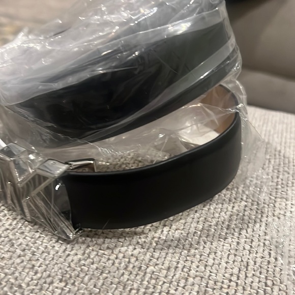 NEW MICHAEL KORS LEATHER black WITH MK TORTOISE SHELL SILVER BUCKLE size XL NWT - Picture 6 of 9